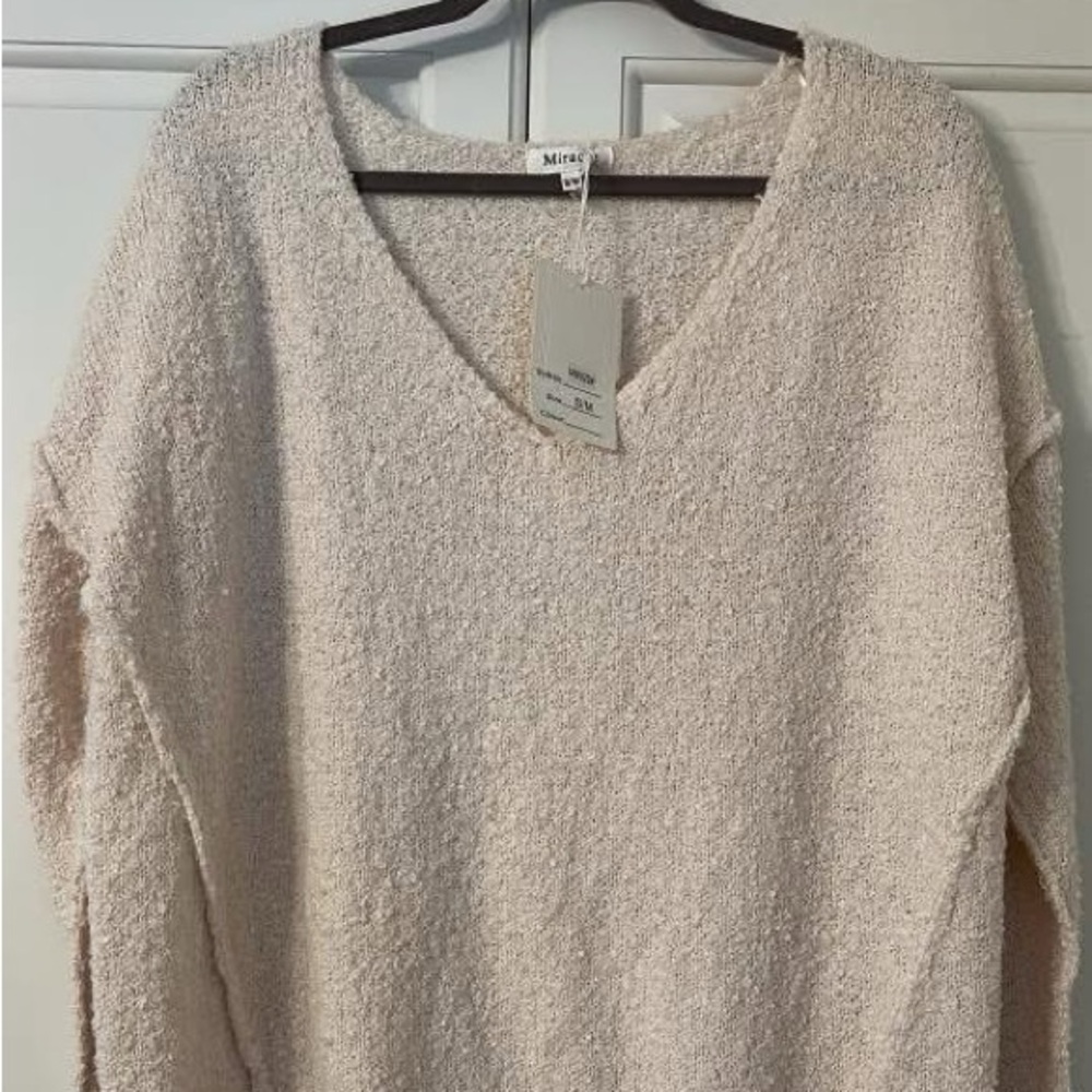 Vici Soft Cream V-Neck Sweater